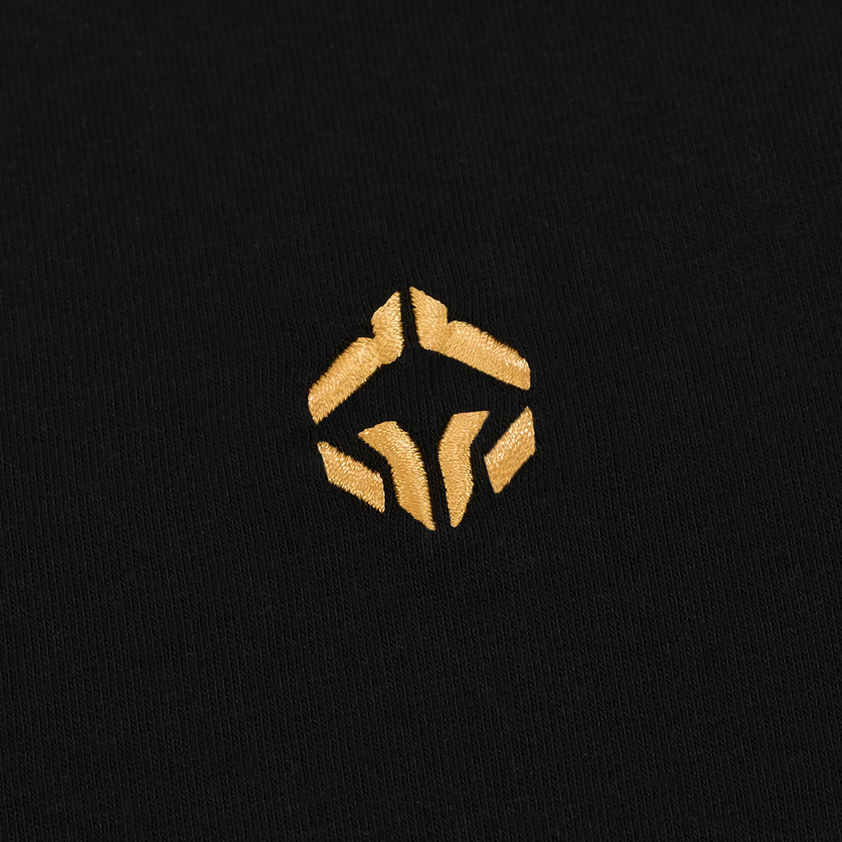 Polo-Shirt Minimal (Schwarz mit goldenem Logo)