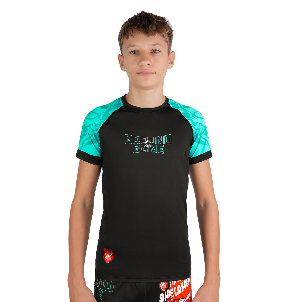 Kinder-Rashguard Fukutsu kurzarm