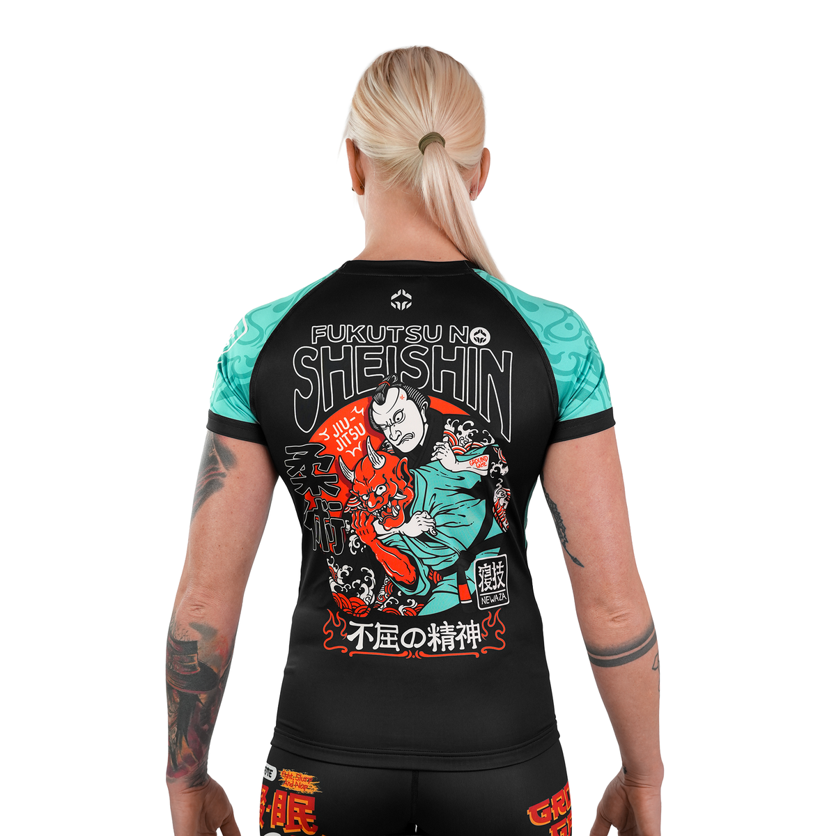 Damen-Rashguard Fukutsu kurzarm