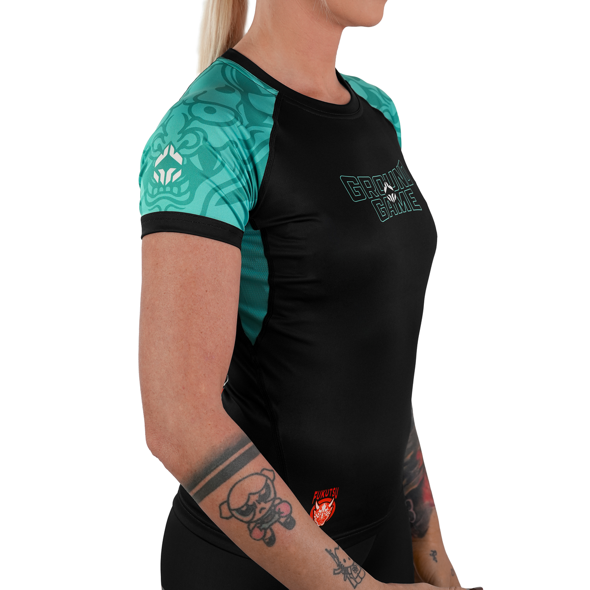 Damen-Rashguard Fukutsu kurzarm