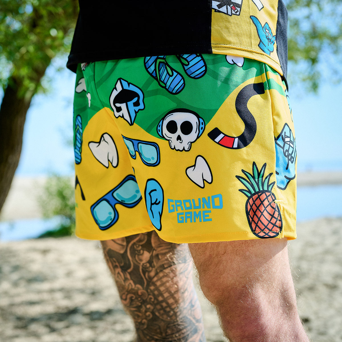 Herren-Badeshorts Copacabana im BJJ-Stil