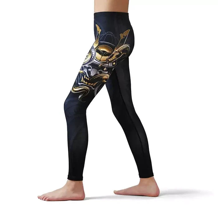 Kinder-Leggings Oni Samurai