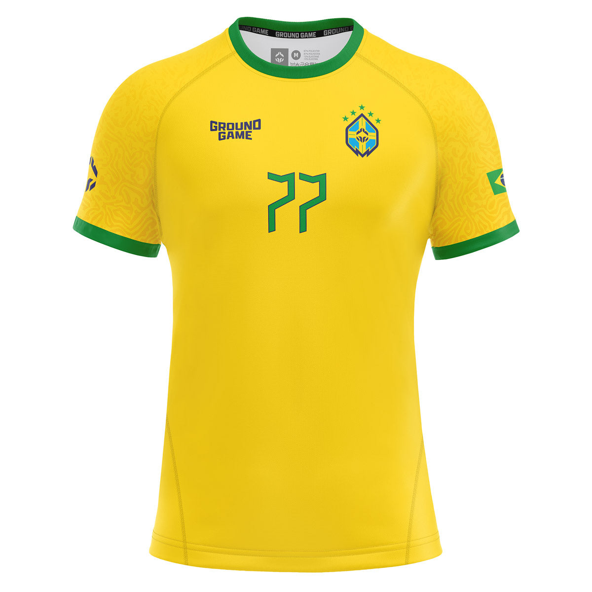 Rashguard Brazil Football kurzarm