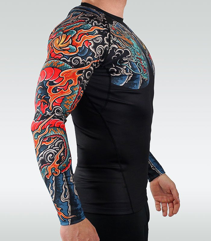 Rashguard Bushido 3.0 langarm (Schwarz)