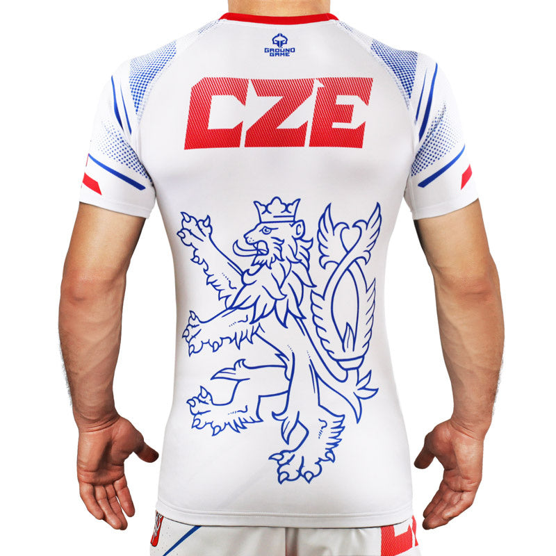 Rashguard Tschechien kurzarm (Weiß)