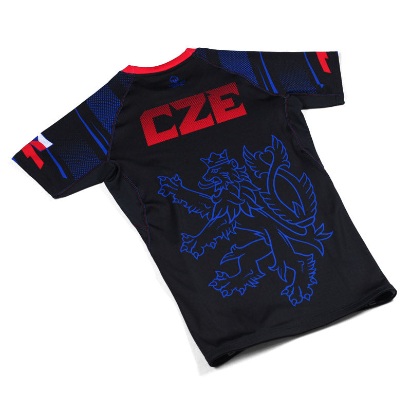 Rashguard Tschechien kurzarm (Schwarz)