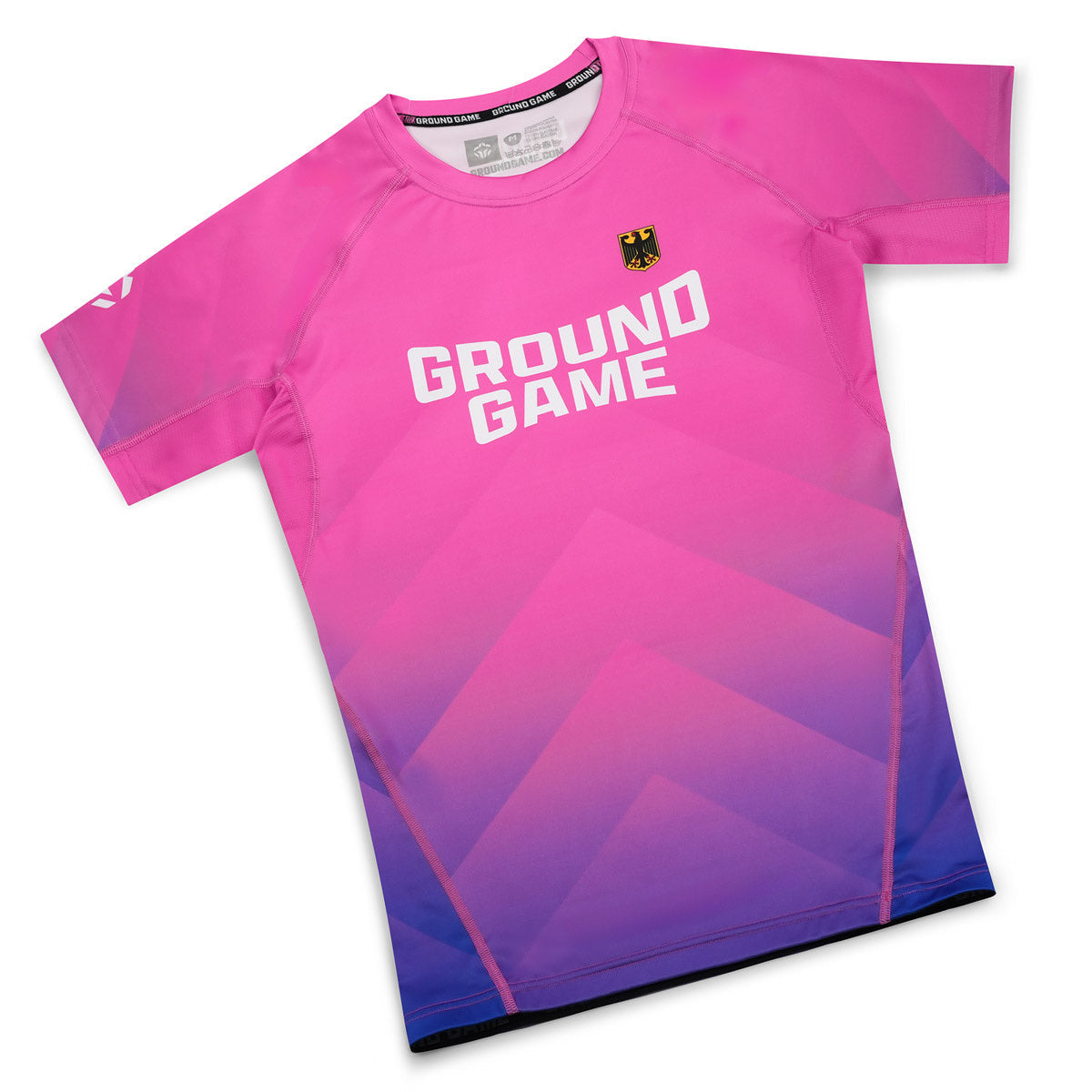 Rashguard Deutschland, kurzarm (Rosa)