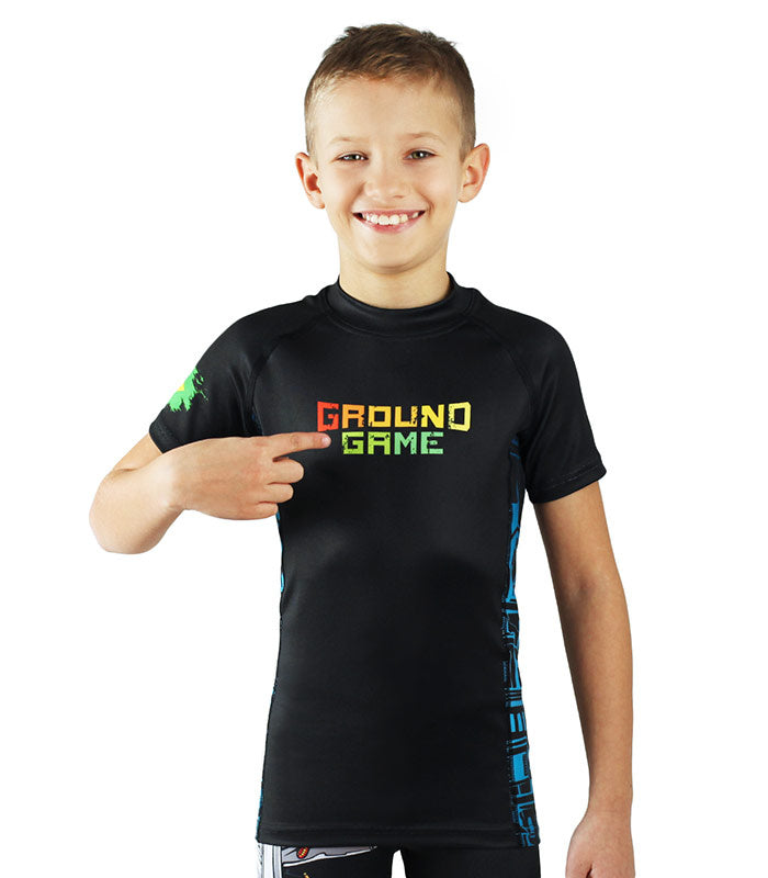 Kinder-Rashguard Brasil kurzarm