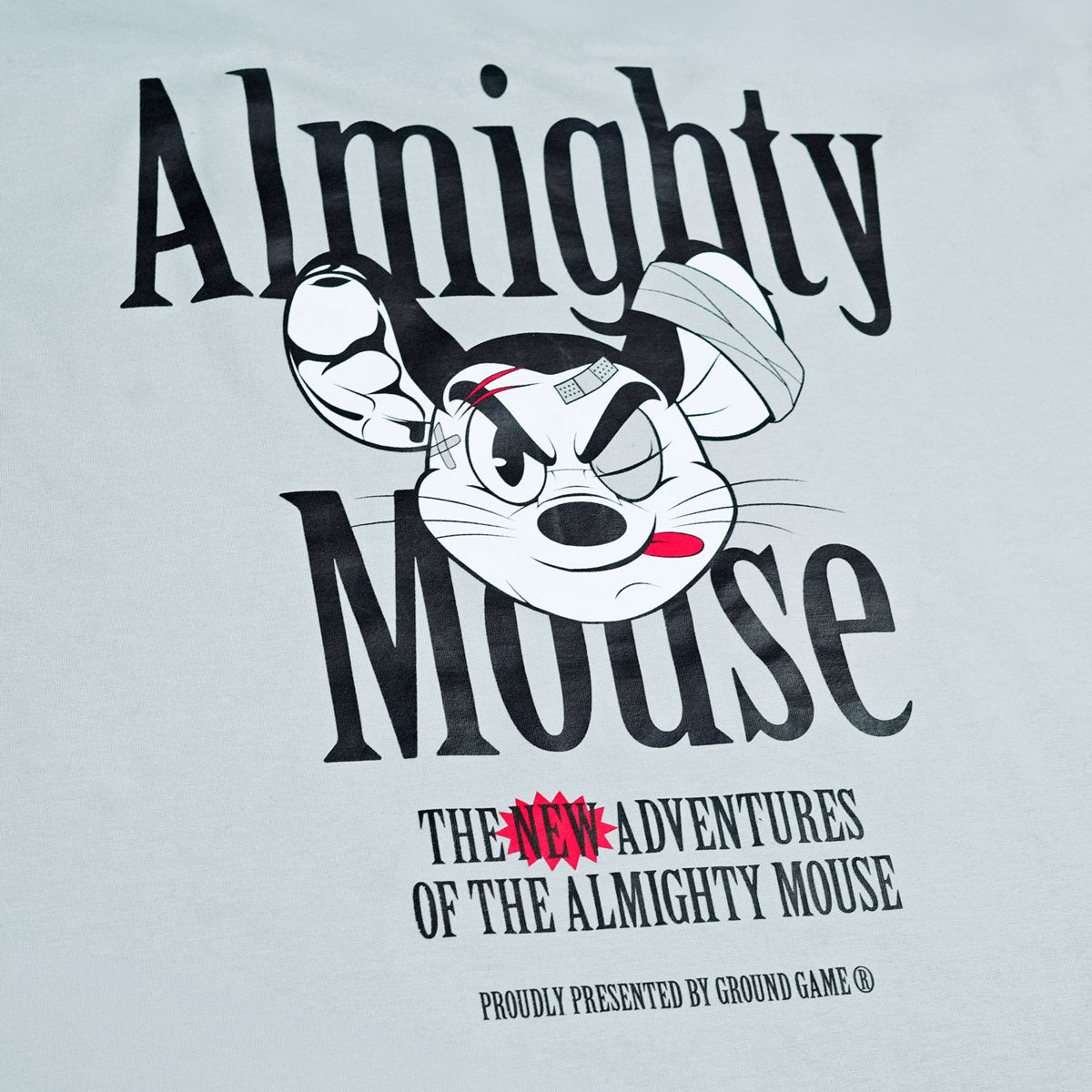Oversize-T-Shirt Almighty Mouse (Blaugrau)