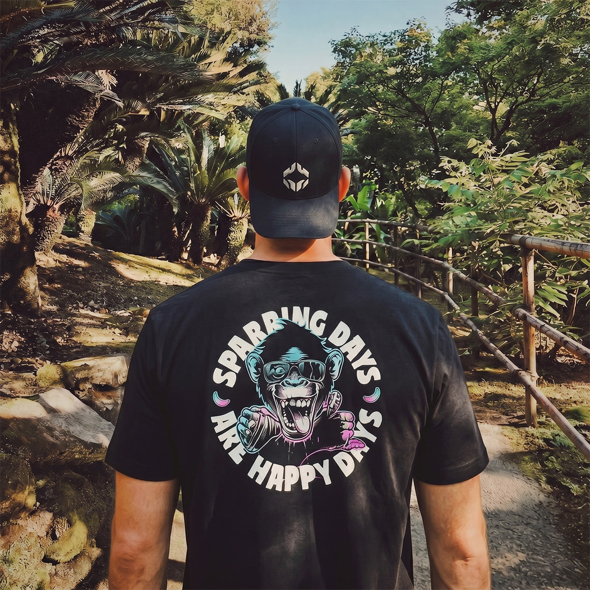 Cheeky Monkey Oversize-T-Shirt (Schwarz)