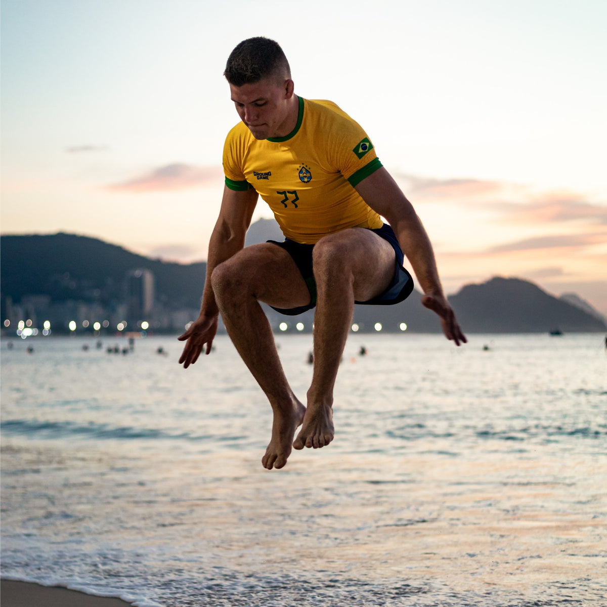 Rashguard Brazil Football kurzarm