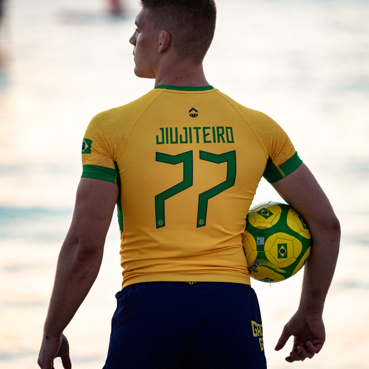 Rashguard Brazil Football kurzarm