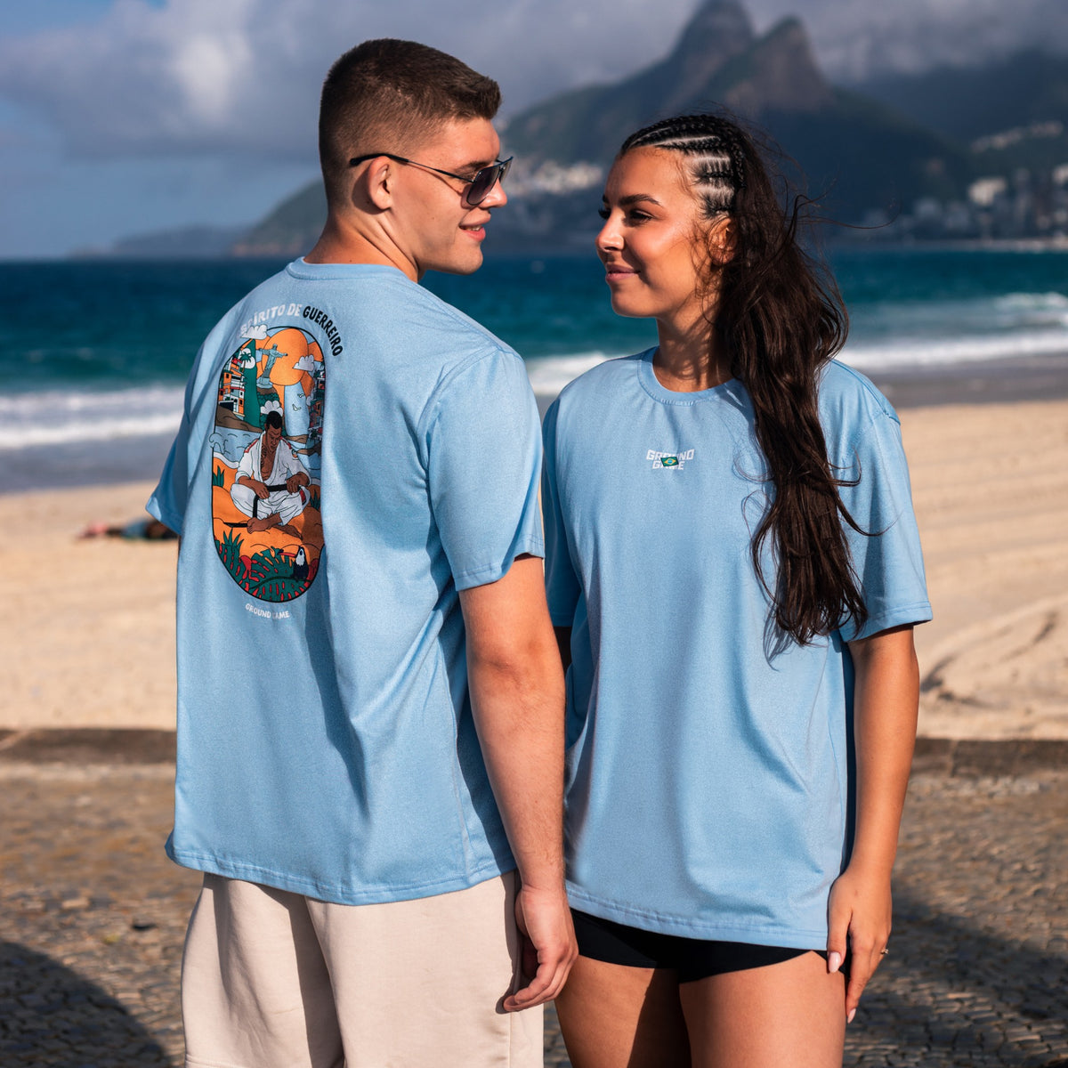 Oversize-T-Shirt Favela (Blau)