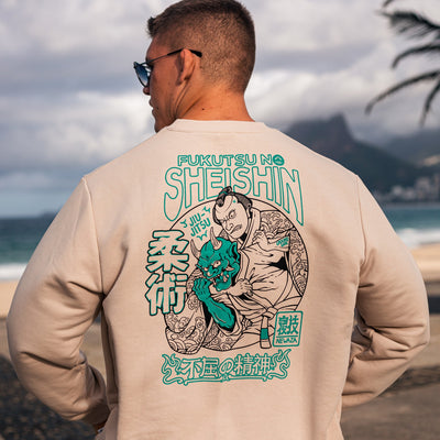 Crewneck-Sweatshirt Fukutsu (Beige)