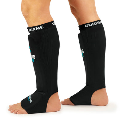 Elastische Schienbeinschoner Classic (Schwarz)