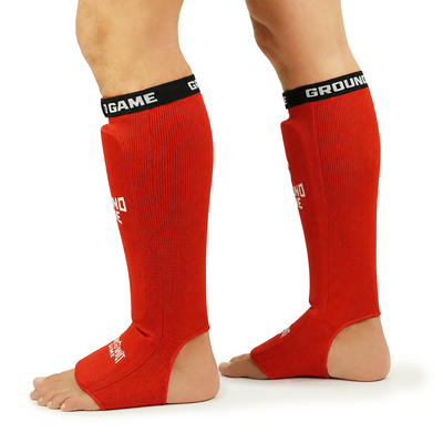 Elastische Schienbeinschoner Classic (Rot)
