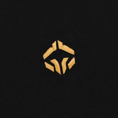 Polo-Shirt Minimal (Schwarz mit goldenem Logo)