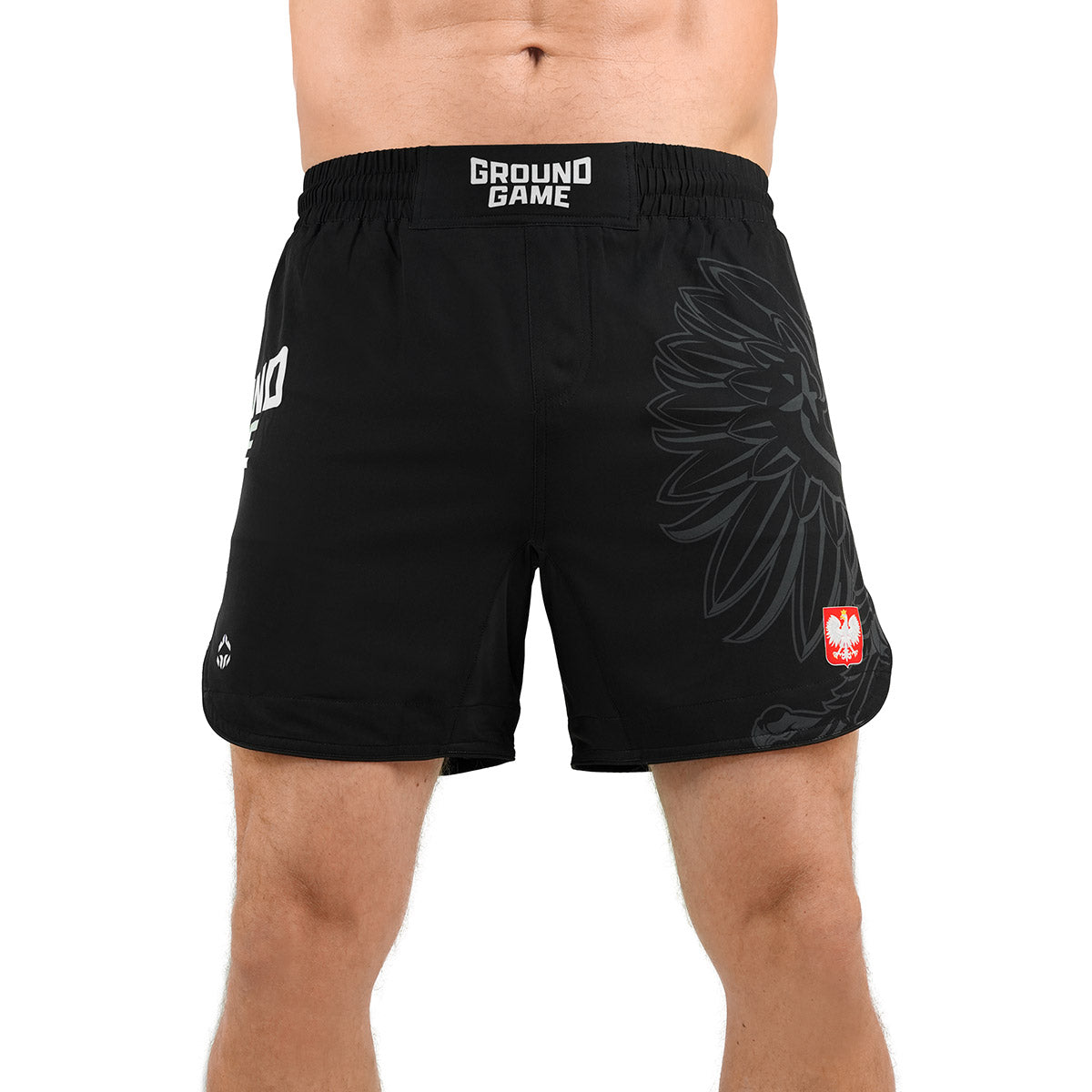 Leichte MMA-Shorts Polen 3.0 (Schwarz)