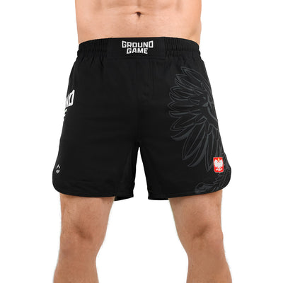 Leichte MMA-Shorts Polen 3.0 (Schwarz)