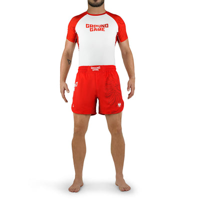 Leichte MMA-Shorts Polen 3.0 (Rot)