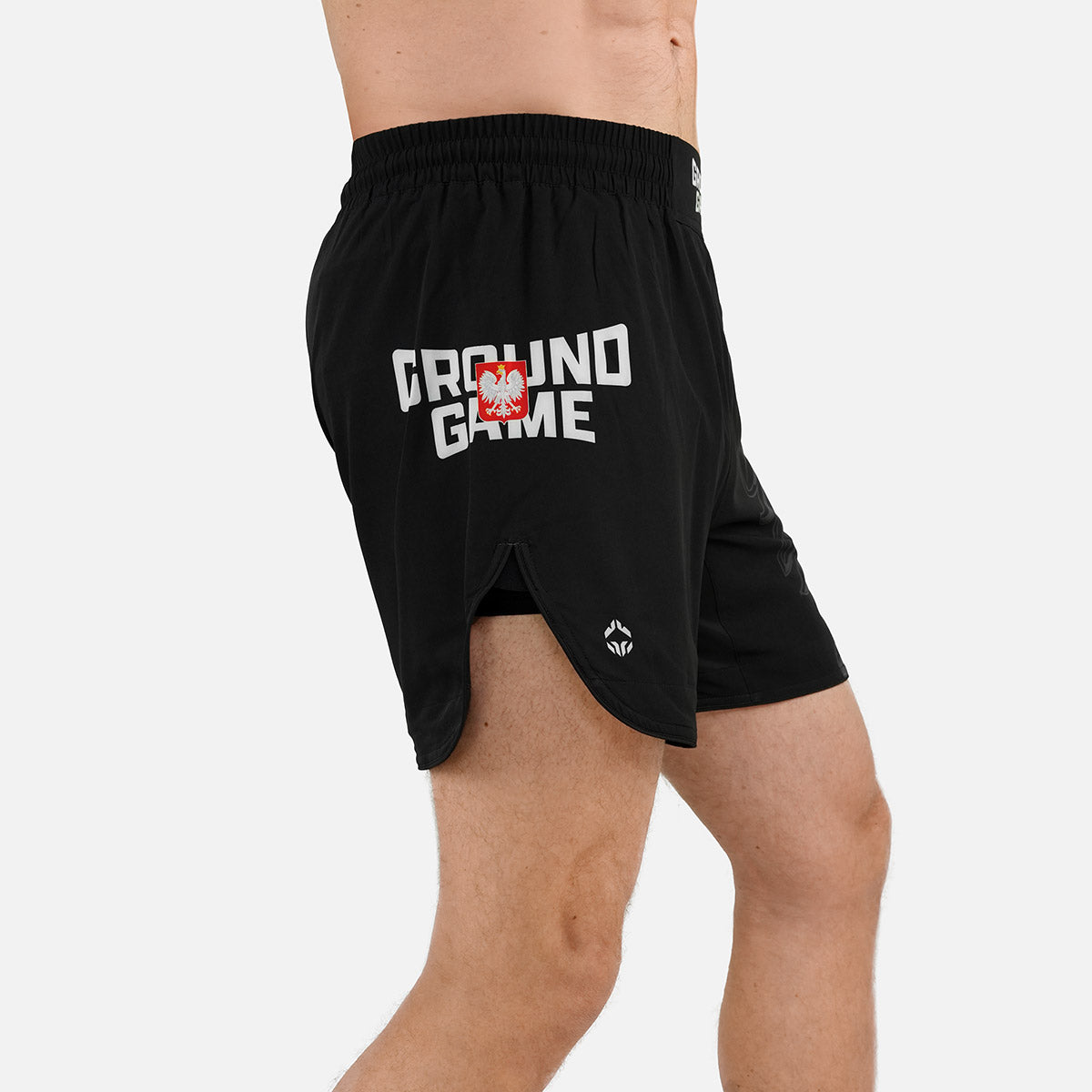 Leichte MMA-Shorts Polen 3.0 (Schwarz)