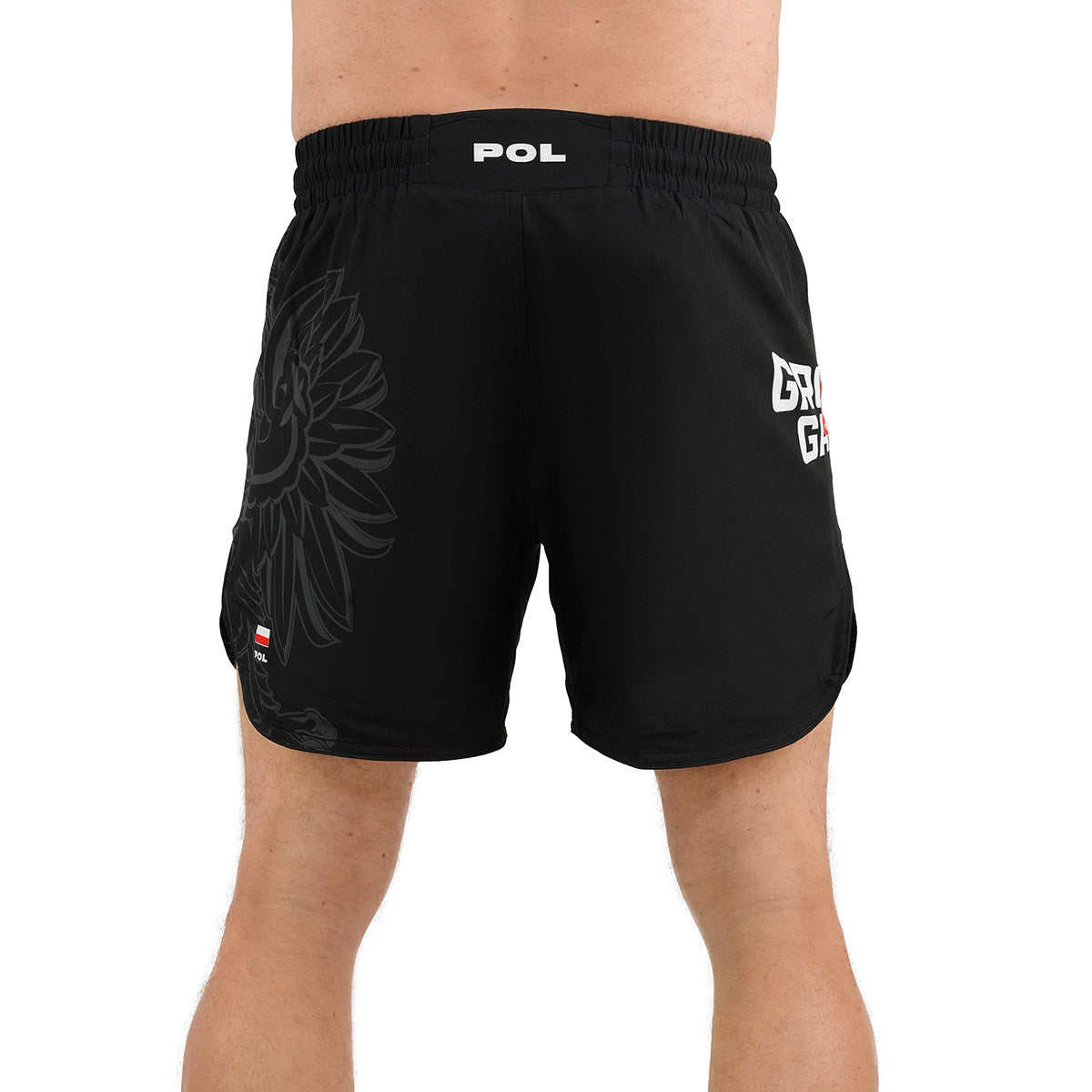 Leichte MMA-Shorts Polen 3.0 (Schwarz)