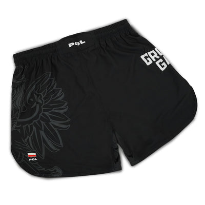 Leichte MMA-Shorts Polen 3.0 (Schwarz)