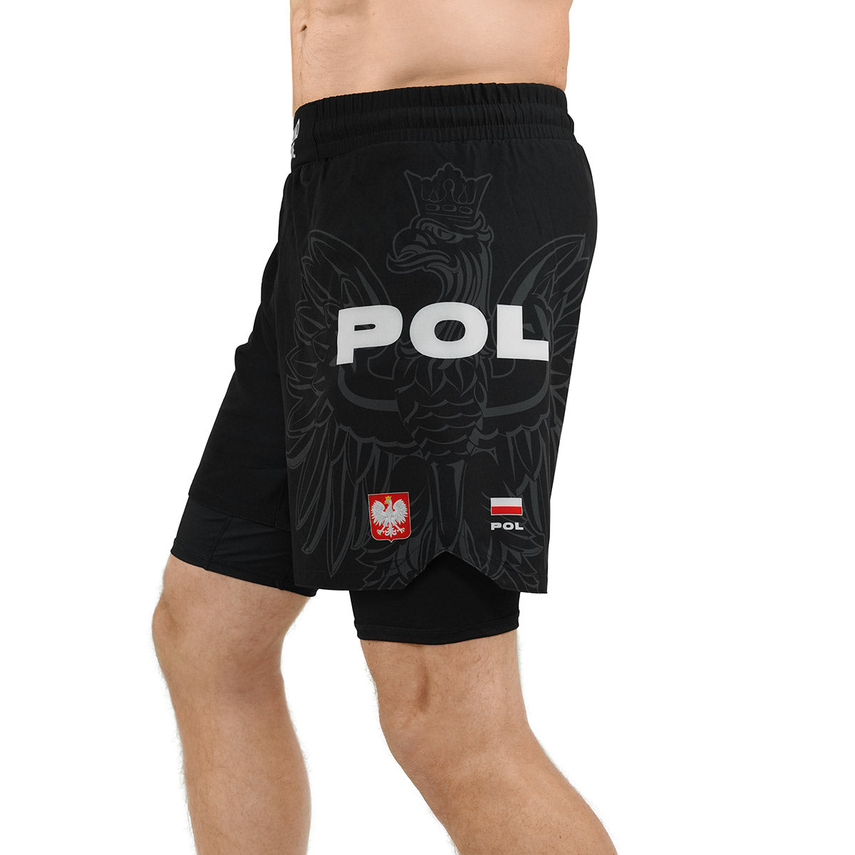 2-in-1-Trainingsshorts  Polen 3.0 (Schwarz)