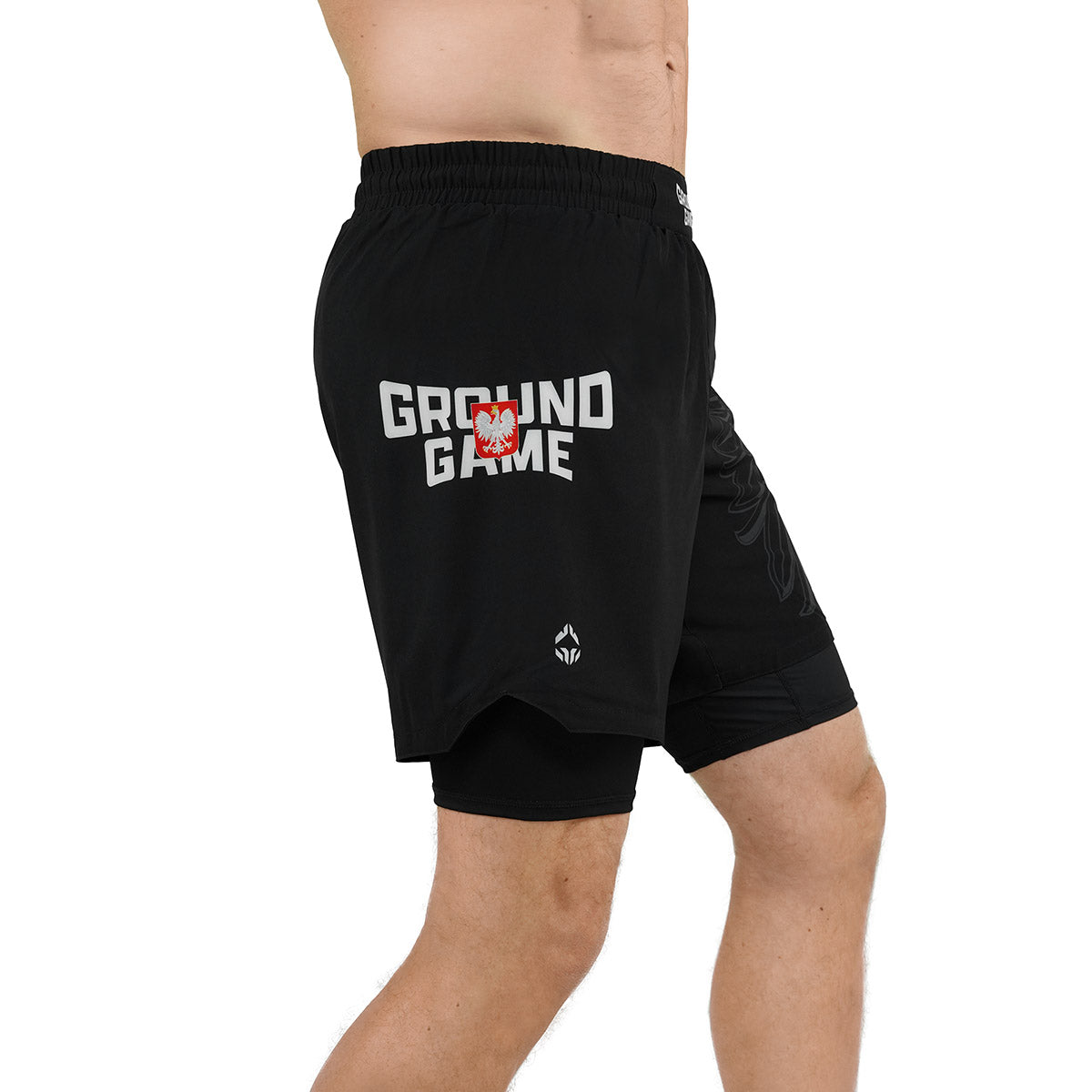 2-in-1-Trainingsshorts  Polen 3.0 (Schwarz)
