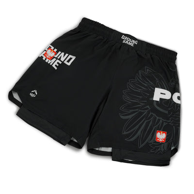 2-in-1-Trainingsshorts  Polen 3.0 (Schwarz)