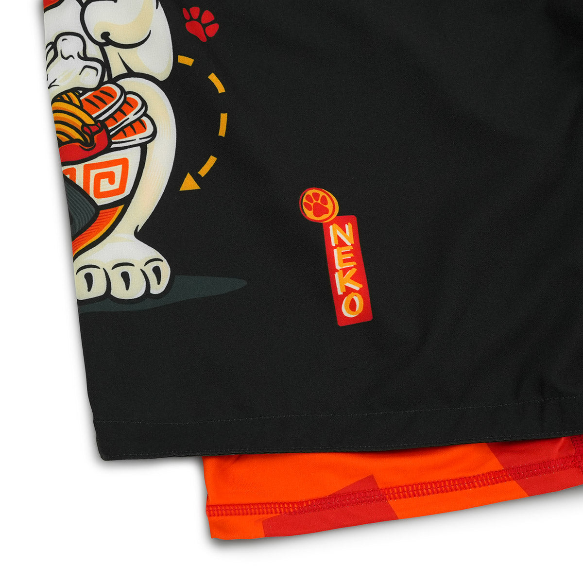 2-in-1-Trainingsshorts Ramen Cat