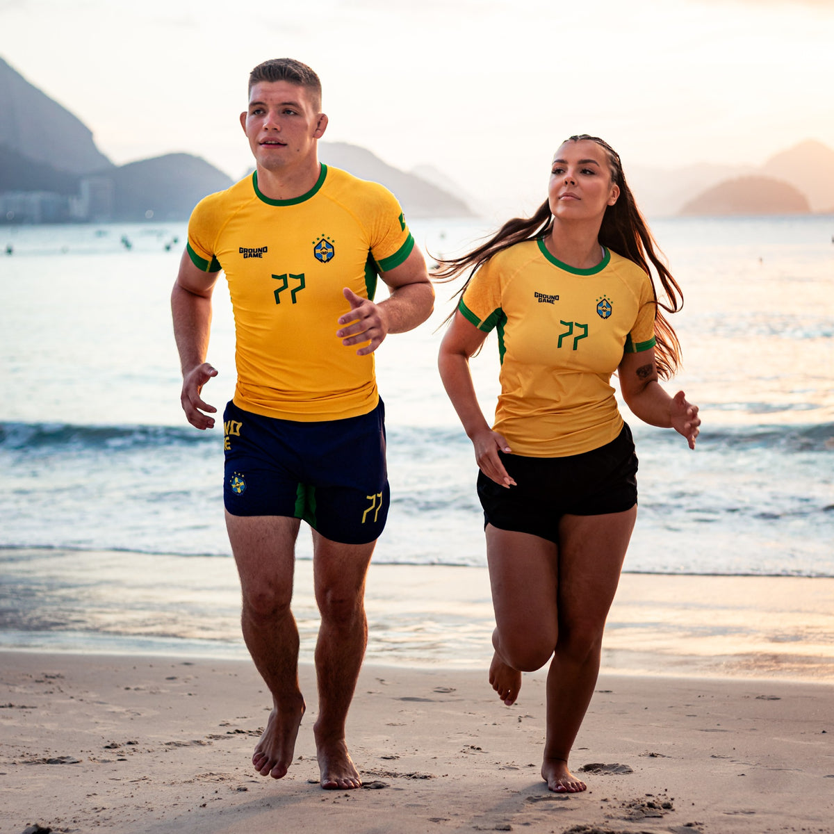 Rashguard Brazil Football kurzarm