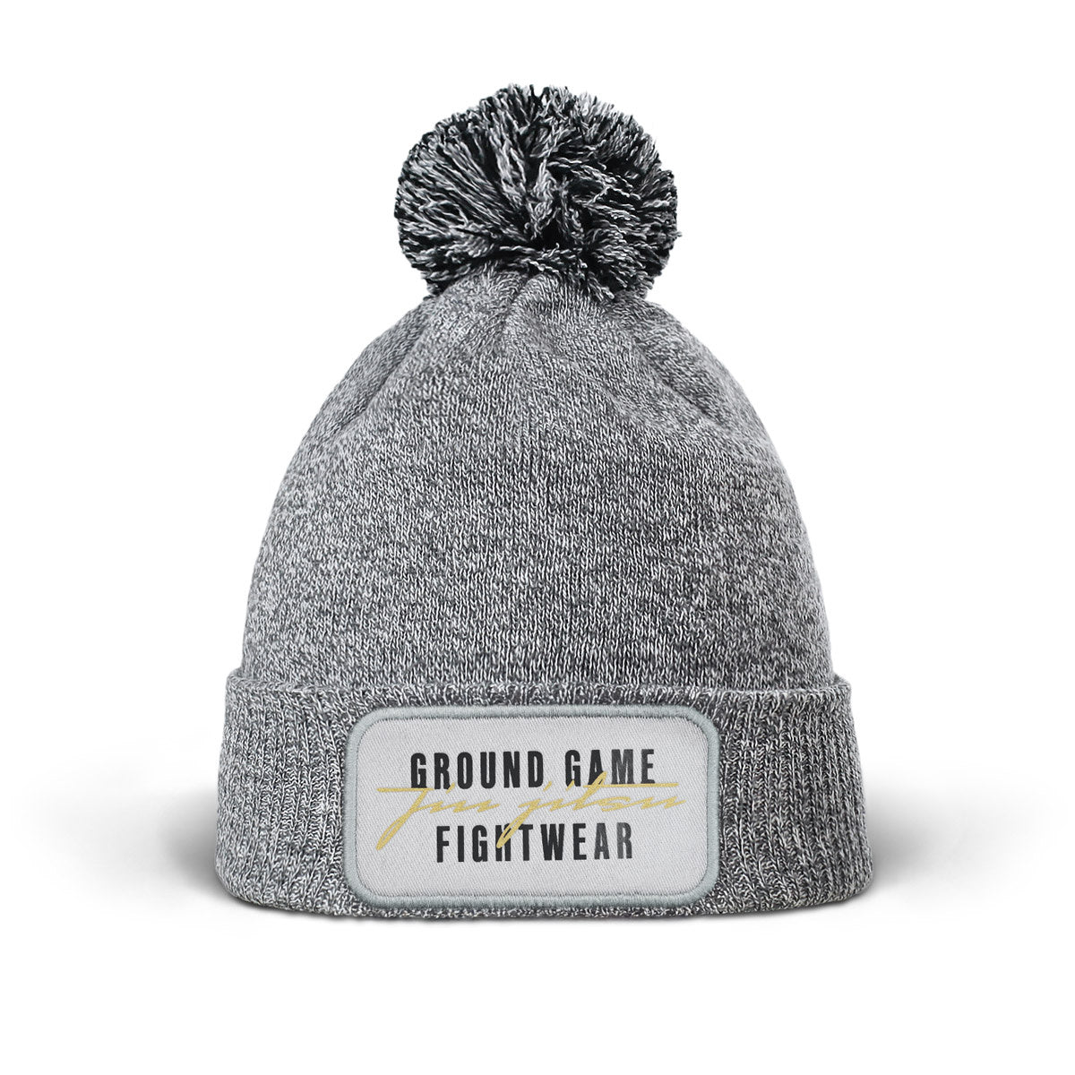 Wintermütze Glitz mit Bommel (Grau)