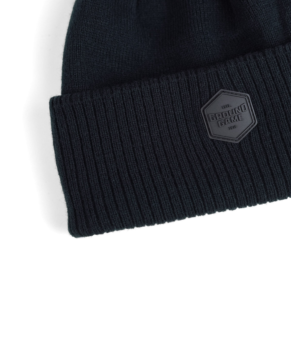 Wintermütze Label mit Bommel (Schwarz)