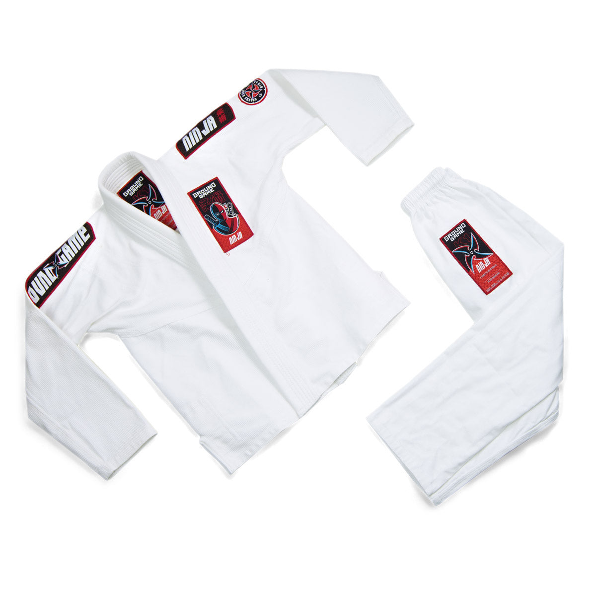 Kinder-BJJ-Gi Ninja (Weiß) + Gürtel GRATIS