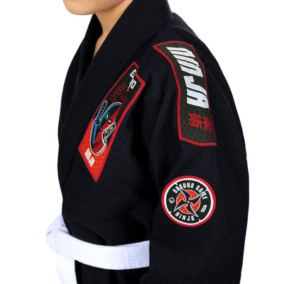 BJJ-Gi für Kinder Ninja (Schwarz) + Gürtel GRATIS