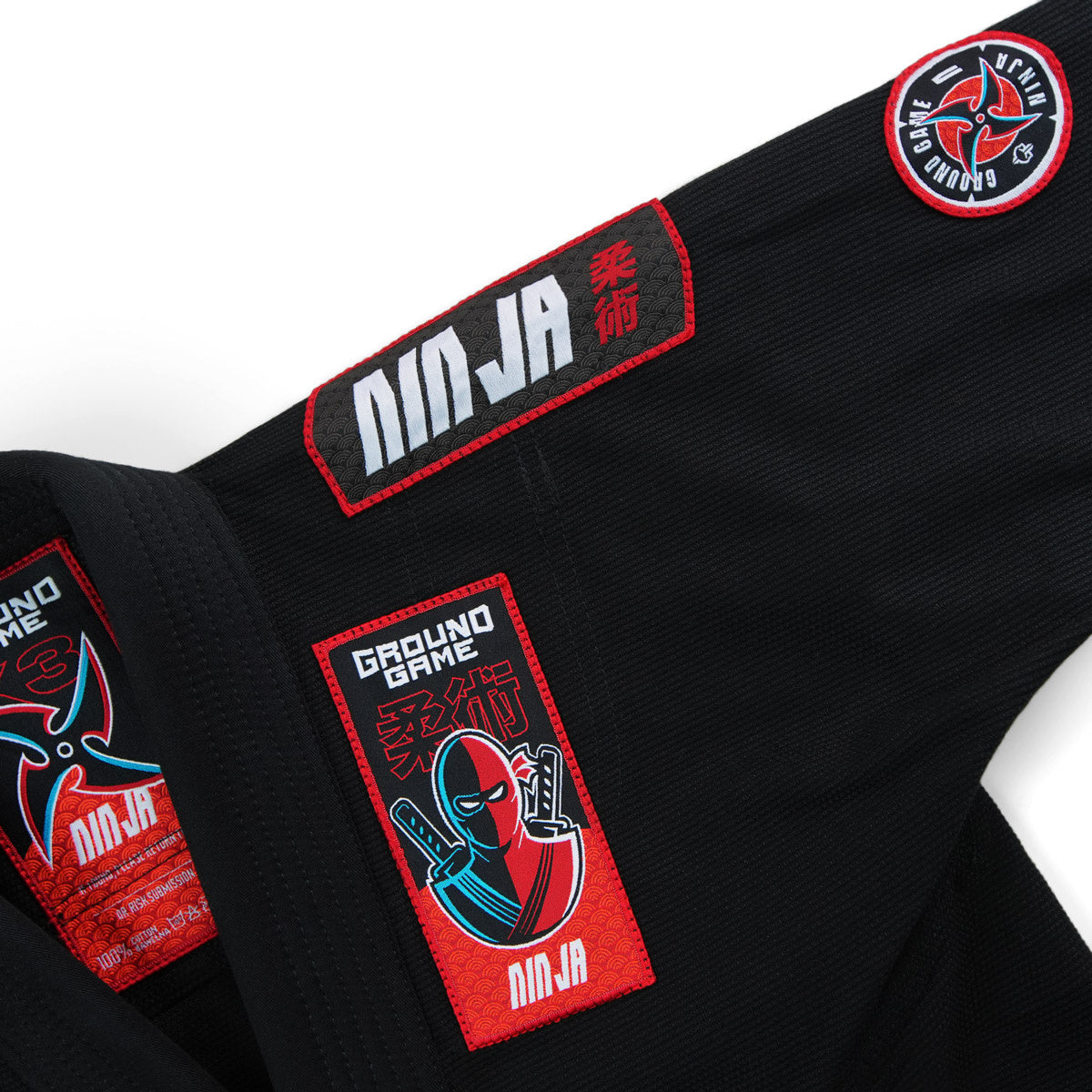 BJJ-Gi für Kinder Ninja (Schwarz) + Gürtel GRATIS