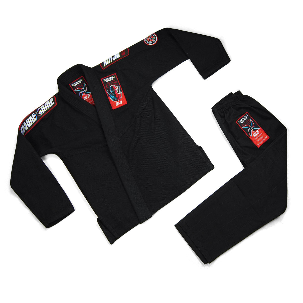 BJJ-Gi für Kinder Ninja (Schwarz) + Gürtel GRATIS