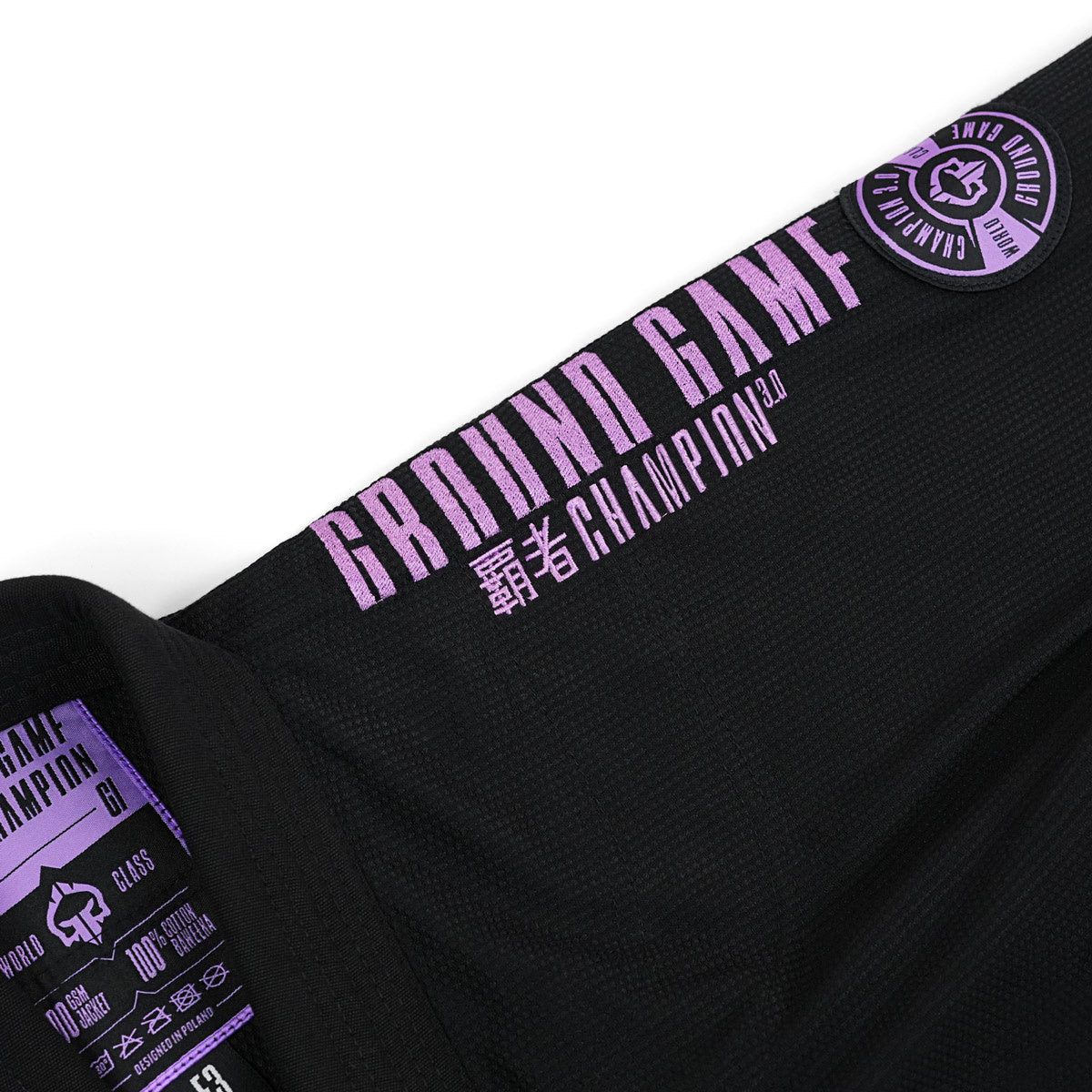 Damen-BJJ-Gi Champion 3.0 Lavender (Schwarz) + Gürtel GRATIS