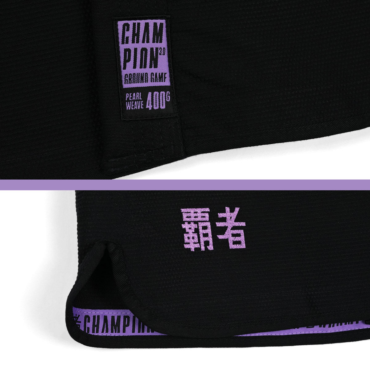 Damen-BJJ-Gi Champion 3.0 Lavender (Schwarz) + Gürtel GRATIS