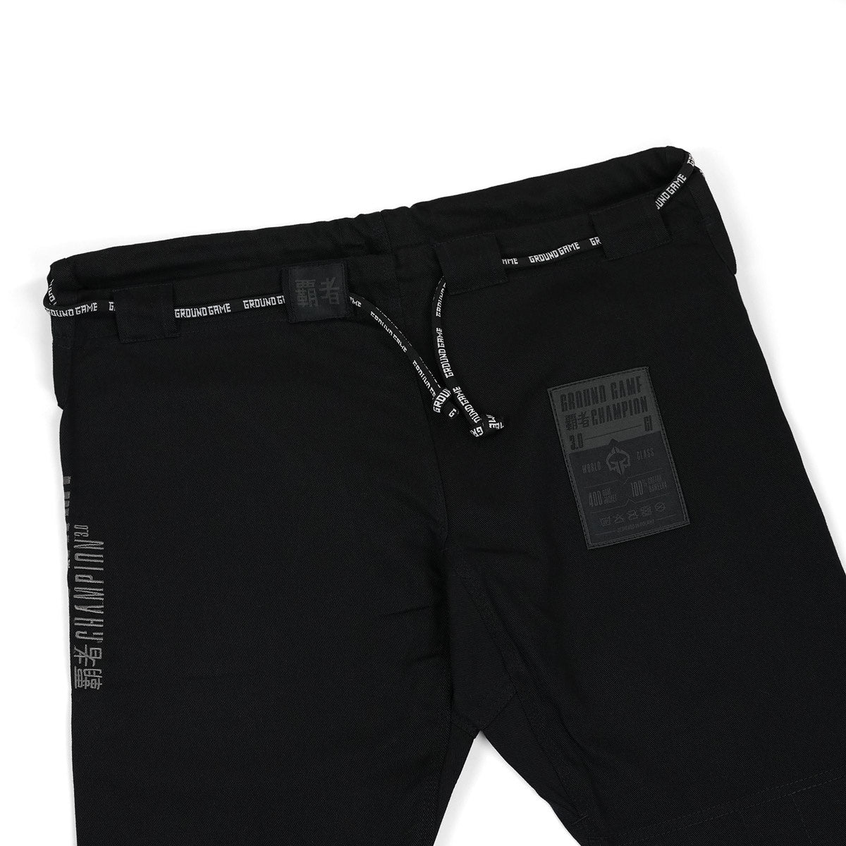 BJJ-Kimono / Gi Champion 3.0 Shadow (Schwarz) + Gürtel GRATIS