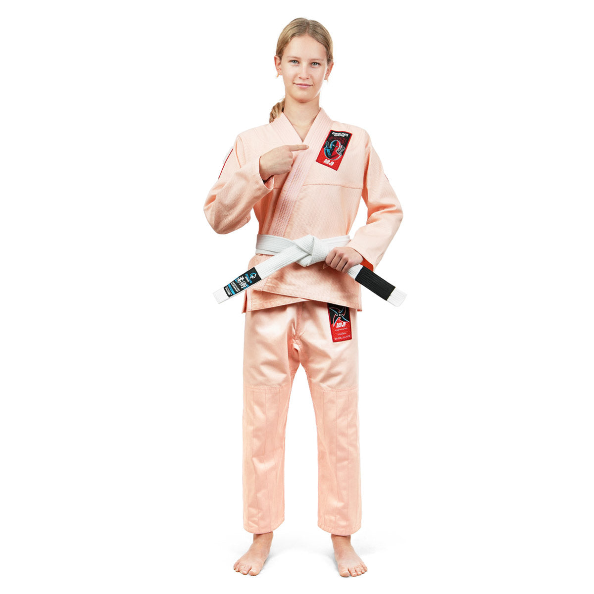 Kinder-BJJ-Kimono/Gi Ninja (Pfirsich) + Gürtel GRATIS