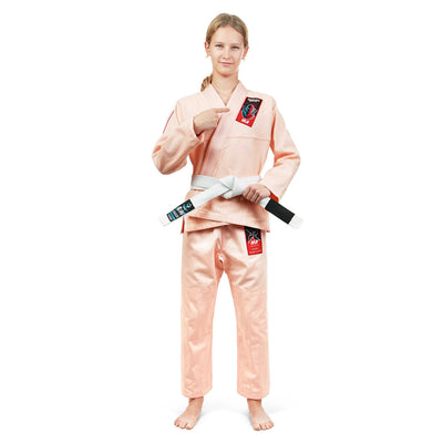 Kinder-BJJ-Kimono/Gi Ninja (Pfirsich) + Gürtel GRATIS