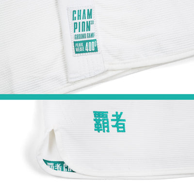 Damen-BJJ-Gi Champion 3.0 Mint (Weiß) + Gürtel GRATIS