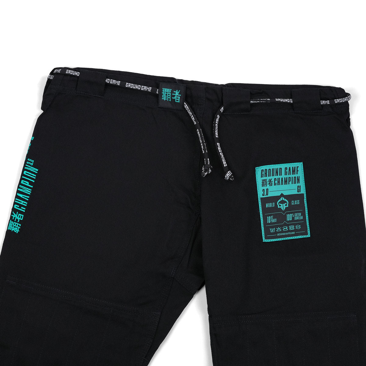 Damen-BJJ-Gi Champion 3.0 Mint (Schwarz) + Gürtel GRATIS