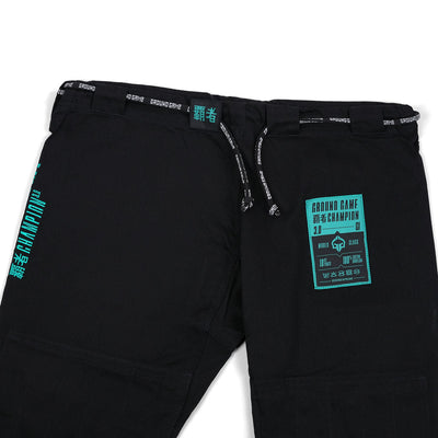 Damen-BJJ-Gi Champion 3.0 Mint (Schwarz) + Gürtel GRATIS