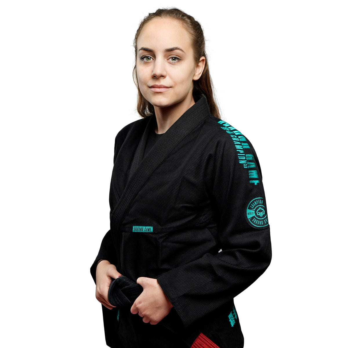 Damen-BJJ-Gi Champion 3.0 Mint (Schwarz) + Gürtel GRATIS