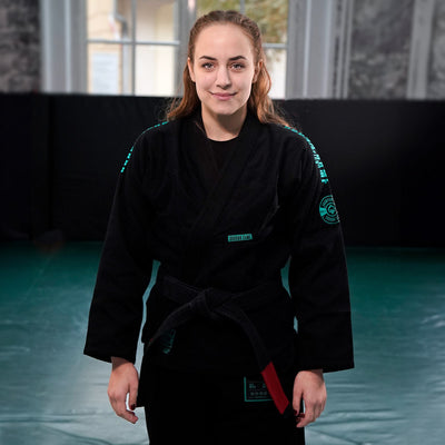 Damen-BJJ-Gi Champion 3.0 Mint (Schwarz) + Gürtel GRATIS