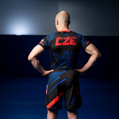 Leichte MMA-Shorts Tschechien (Schwarz)