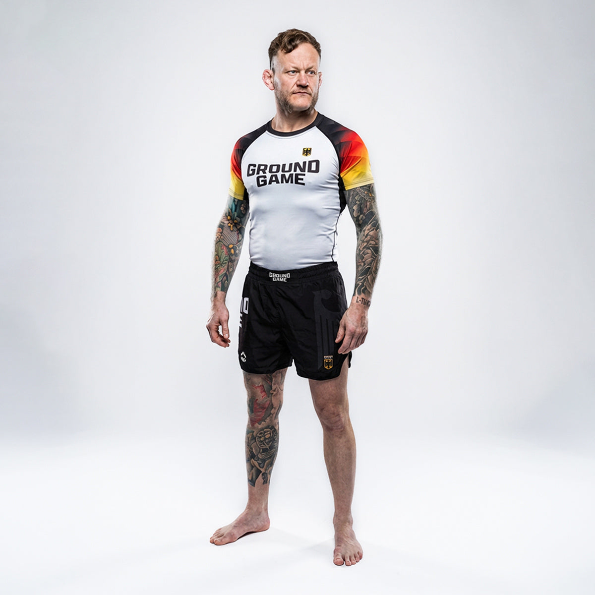 Leichte MMA-Shorts Deutschland (Schwarz)